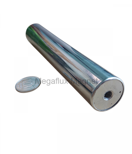 25 mm x 150 mm, 5.000 Gauss. Batang Silinder Magnet Neodymium.