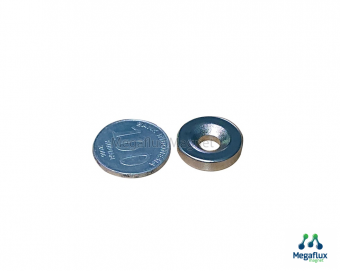 GE - Ring countersunk OD 20 mm, ID 5 mm, H 6 mm , Neodymium Magnet, Ekonomis
