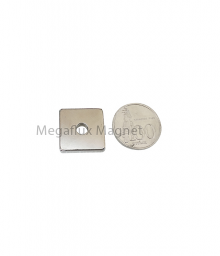 kotak ring 20 mm x 20 mm x 5 mm, ID 5 mm ,N45, Magnet Neodymium, super kuat